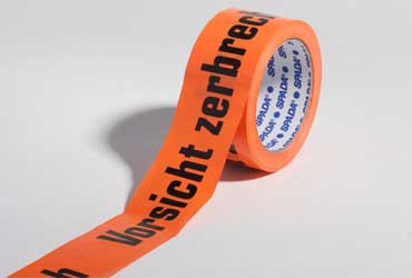 SPADA® PVC Packband "Vorsicht zerbrechlich" 50 mm x 66 m
