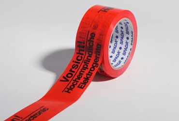 SPADA® PVC Packband "Vorsicht Hochempfindliche Elektrogeräte" 50 mm x 66 m